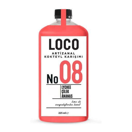 Loco No:08 Lychee Çilek Ananas 225 Ml nin resmi