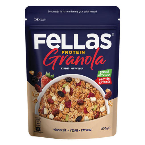 Fellas Protein Granola Kırmızı Meyveler 270 Gr nin resmi