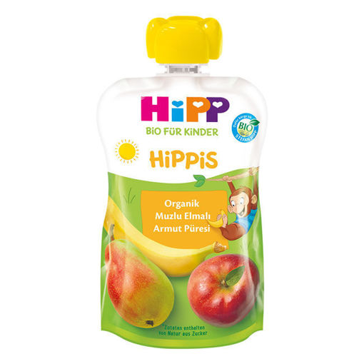 Hipp 100gr Organik Armut/Muz/Elma nin resmi