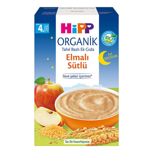 Hipp Organik İyi Geceler Sütlü Elma Tahil 250gr nin resmi