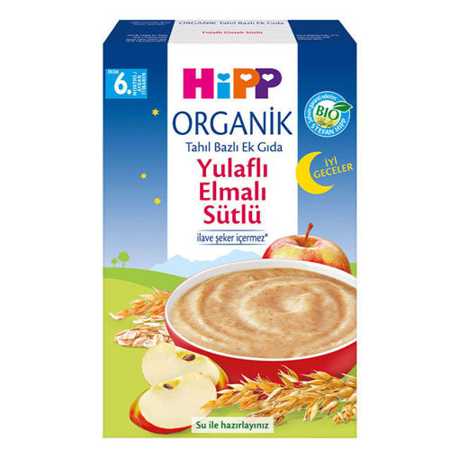Hipp Organik İyi Geceler Süt Yulaf Elma Tahil 250m nin resmi