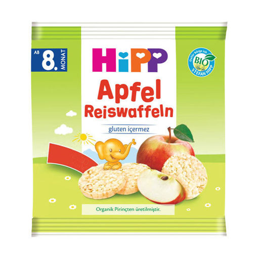Hipp Organik Elmali Pirinçli Bebek Gofreti 30gr nin resmi