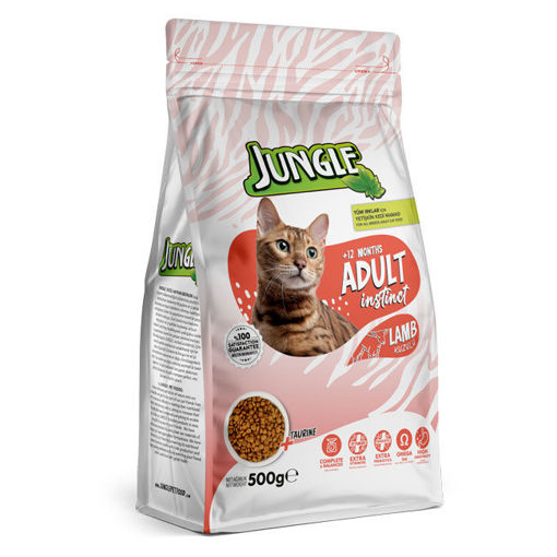 Jungle Kuzulu Yetişkin Kedi Maması 500 Gr nin resmi