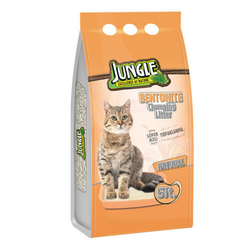 Jungle Bentonit Kedi Kumu İnce Parfümlü  5 lt nin resmi