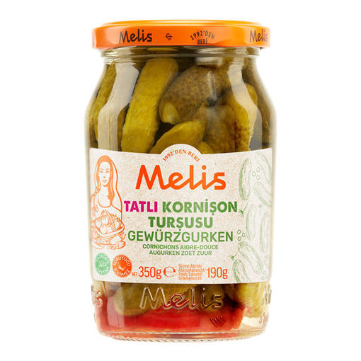 Melis Tatlı Kornişon Turşu 190ml Cam nin resmi