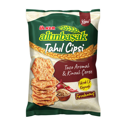 Ülker Altınbaşak Tahıl Cipsi Taco & Kinoa 50Gr nin resmi