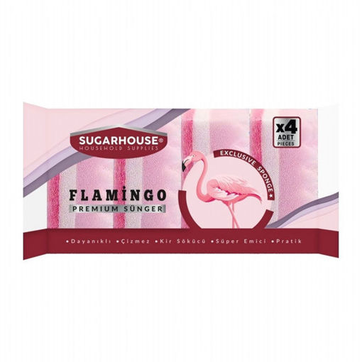 Sugar House Flamingo 4'lü Çizmez Sünger nin resmi