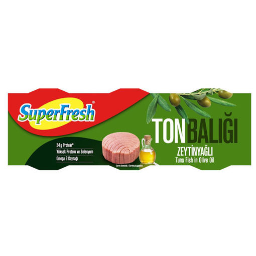 Superfresh Zeytinyağlı Ton Balığı 3x75 Gr nin resmi