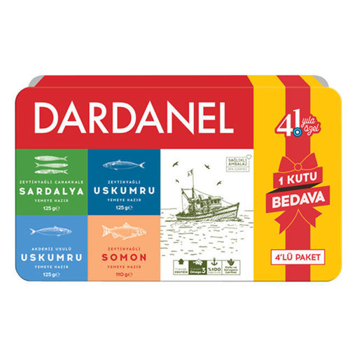 Dardanel Ton Küçük Balık 4'Lü Karma nin resmi