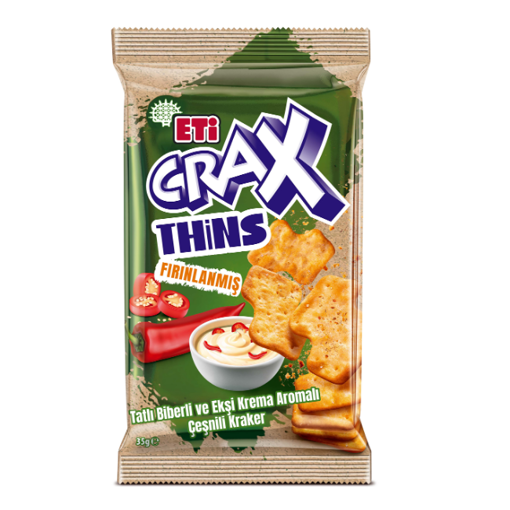 Eti Crax Thins Tatlı Biber Ekşi Krema 70 Gr nin resmi