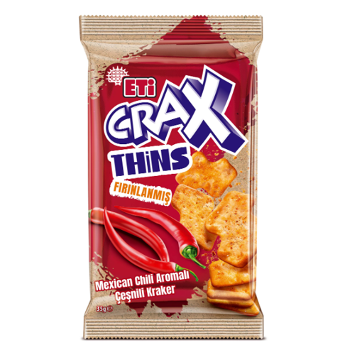 Eti Crax Thins Mexican Chili 70 Gr nin resmi