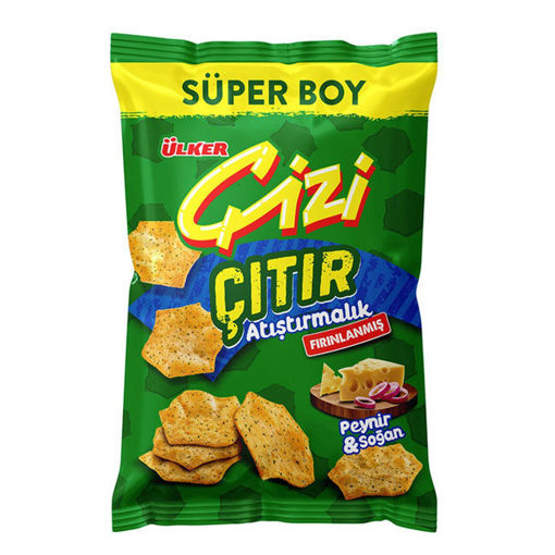 Ülker Çizi Çıtır Peynir Soğan Süper Boy Çerez 120 Gr nin resmi