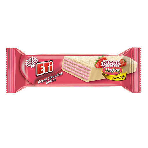 Eti Gofret Çilekli Beyaz Çikolatalı 29 Gr nin resmi