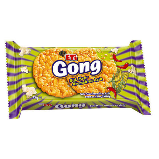 Eti Gong Süt Mısır&Acılı Prinç Patlağı 68gr nin resmi