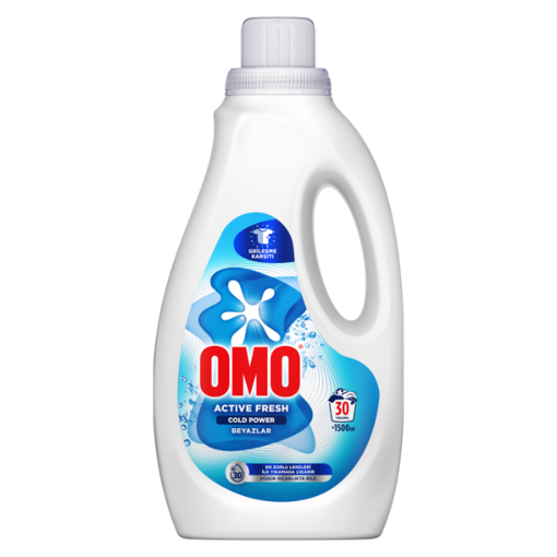 Omo Sıvı Çamaşır Deterjanı Active Fresh Cold Power 1500 Ml 30 Yıkama nin resmi