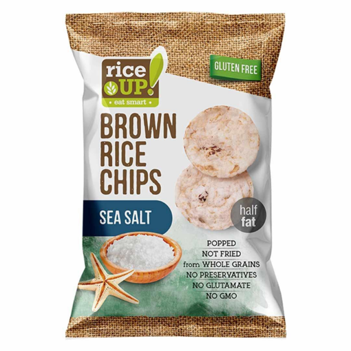 Rice Up Tam Tahıllı Pirinç Cips Sea Salt 60gr nin resmi