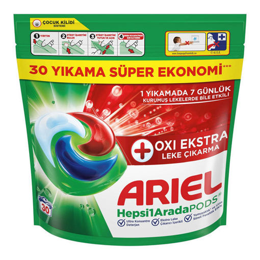Ariel Pods Kapsül Çamaşır Deterjanı Oxi 30'lu nin resmi