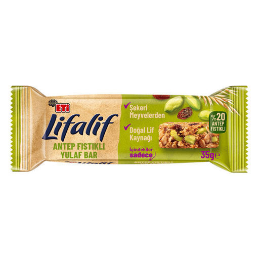 Eti Lifalif Antep Fıstıklı Yulaf Bar 35 Gr nin resmi