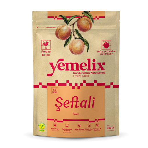 Yemelix Dondurularak Kurutulmuş Şeftali 15 Gr nin resmi