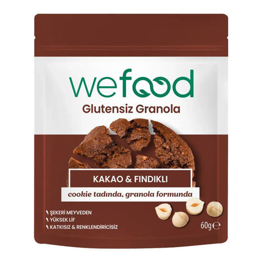 Wefood Glütensiz Granola Kakao&Fındık 60 Gr nin resmi
