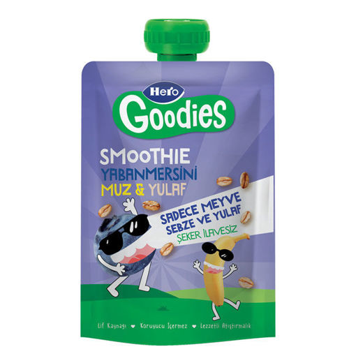 Hero Goodies Yaban Mersini  Muz Yulaf Pouch 100 Gr nin resmi