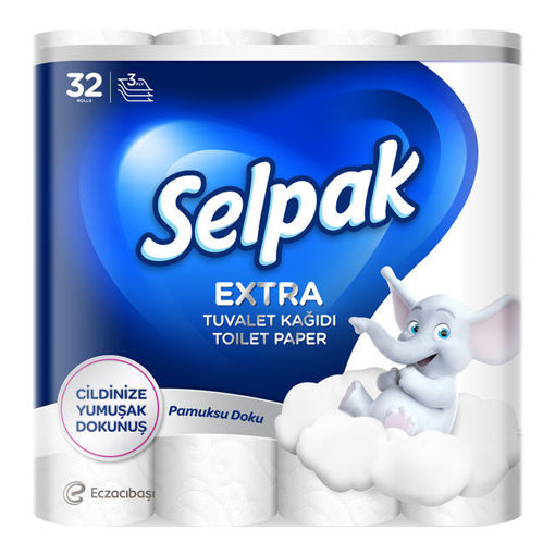 Selpak  Extra Pamuk Katkılı Tuvalet Kağıdı 32'li nin resmi