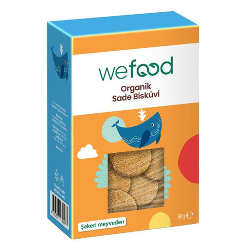 Wefood Kids Organik Sade Tereyağlı Bisküvi 50Gr nin resmi