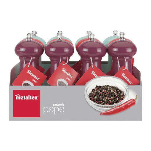 Metaltex Pepe Akrilik Renkli Baharat Değirmeni nin resmi