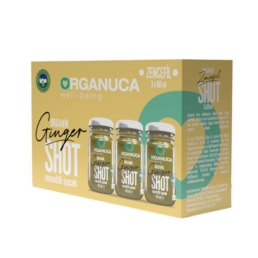 Organuca Zencefilli İçecek Ginger Shot 3 x 60 Ml nin resmi