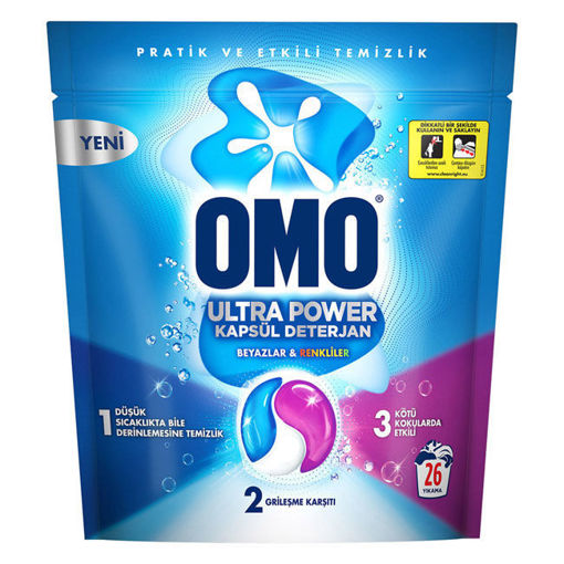 Omo Ultra Power Kapsül Deterjan 26 yıkama nin resmi