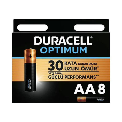 Duracell Optimum 8'li Alkalin AA Kalem Pil nin resmi