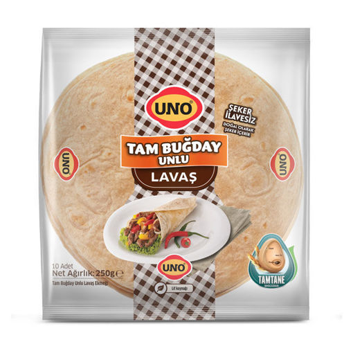 Uno Tam Buğday Unlu Lavaş 15Cm 250Gr nin resmi