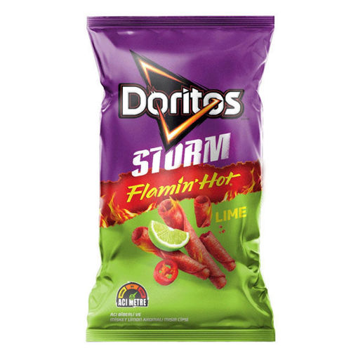 Doritos Storm Flamin Hot Süper Boy 125 Gr nin resmi