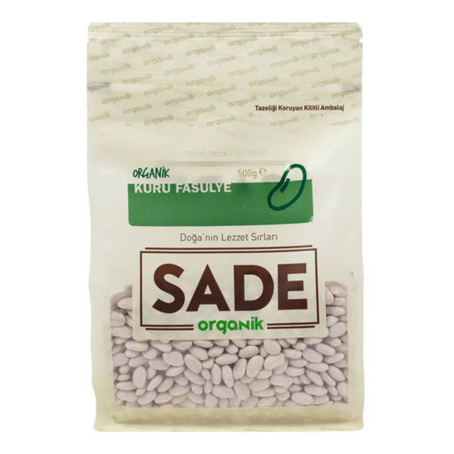 Sade Organik Kuru Fasulye 1000 Gr nin resmi