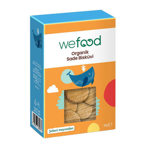 Wefood Kids Organik Sade Tereyağlı Bisküvi 50Gr nin resmi