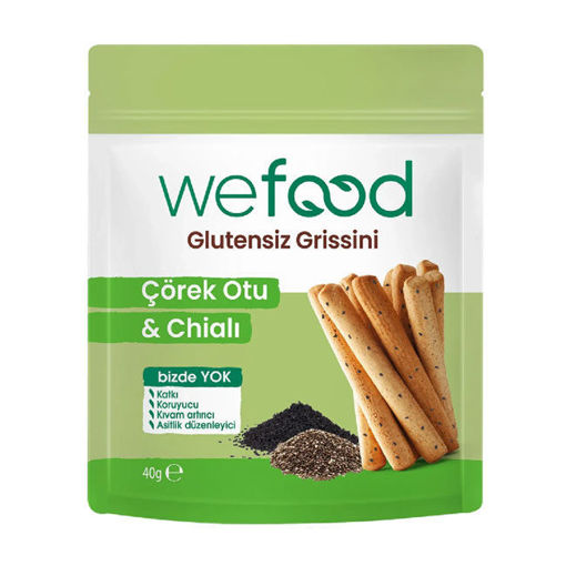 Wefood Glutensiz Grissini Çörek Otu&Chiali 40Gr nin resmi