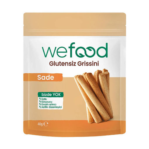 Wefood Glutensiz Grissini Sade 40Gr nin resmi