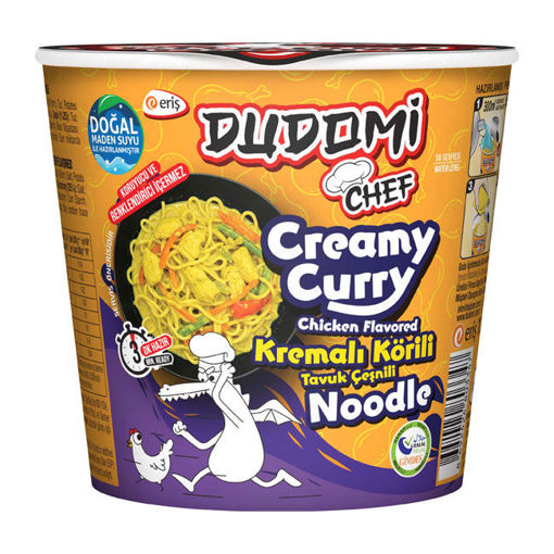Dudomi Kremalı Körili Tavuk Çeşnili Noodle Bardak 80 Gr nin resmi