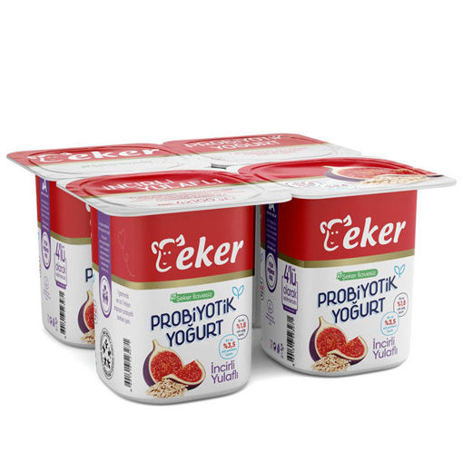 Eker Probiotik Yoğurt İncirli&Yulaflı 4X100Gr nin resmi