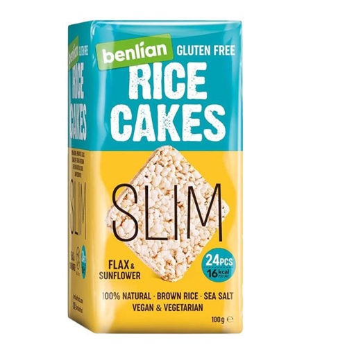 Benlian Rice Cake Slim Flax Sunflower 100Gr nin resmi