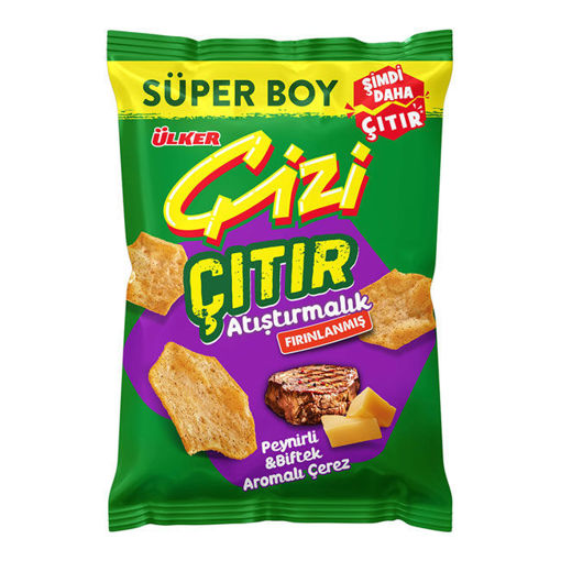 Ülker Çizi Çıtır Peynir & Biftek Süper Boy 120gr nin resmi