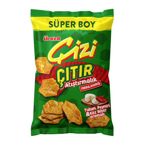 Ülker Çizi Çıtır Tulum Peynirli Köz Biberli Süper Boy 120gr nin resmi