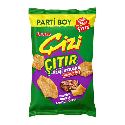 Ülker Çizi Çıtır Peynir & Biftek Parti Boy 160gr nin resmi