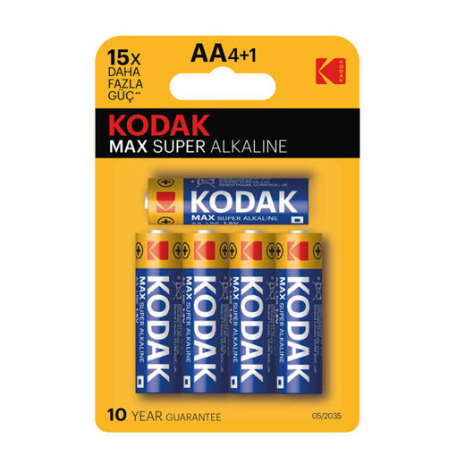 Kodak Max 4+1 Adet Alkalin Kalem Pil nin resmi