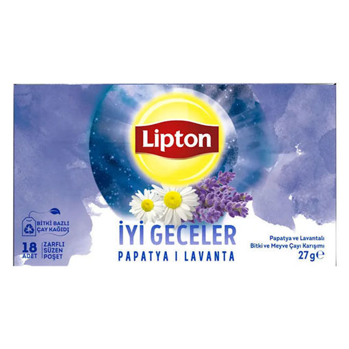 Lipton Papatya ve Lavanta İyi Geceler Çayı 18'Li 27 Gr nin resmi