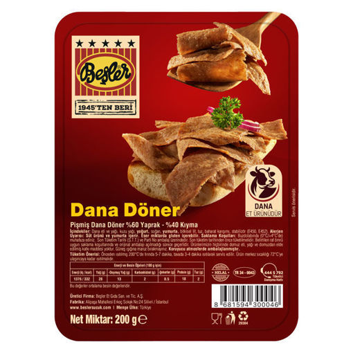 Beşler Dana Döner 200 Gr nin resmi