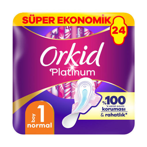 Orkid Platinum Dörtlü Hijyenik Ped Normal 24'lü nin resmi