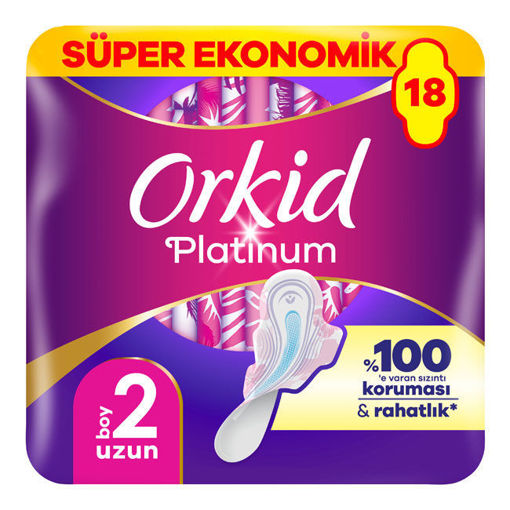 Orkid Platinum Dörtlü Hijyenik Ped Uzun 18'li nin resmi