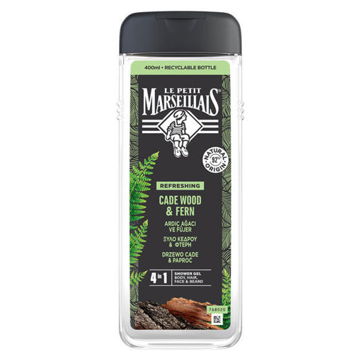 Le Petit Marseillais Men Ardıç Ağacı ve Füjer Duş Jeli 400 Ml nin resmi