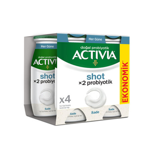 Activia Shot X2 Probiyotik Sade 4x80 Ml nin resmi